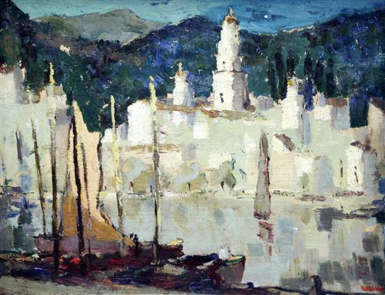 William Ludlow (fl.1930-1960) Portofino, 14 x 18in.